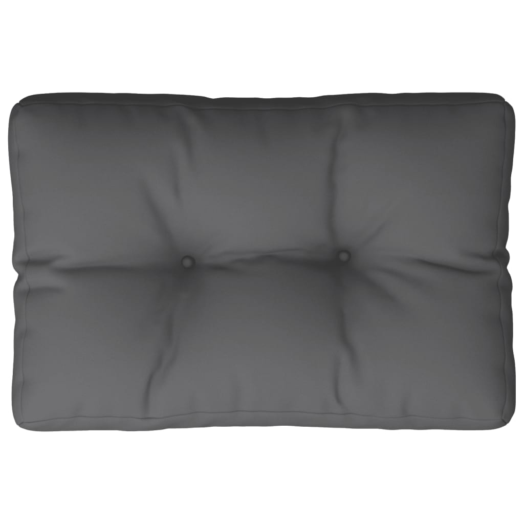 Cuscino per Pallet Antracite 50x40x12 cm in Tessuto | homemem39