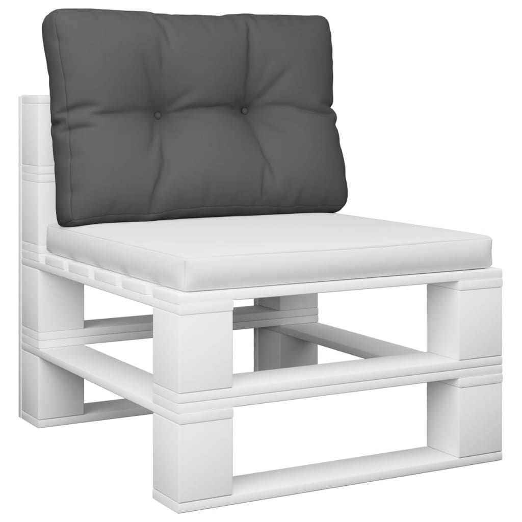 Cuscino per Pallet Antracite 50x40x12 cm in Tessuto | homemem39