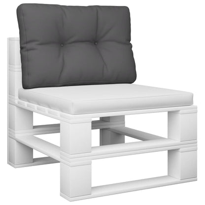 Cuscino per Pallet Antracite 50x40x12 cm in Tessuto | homemem39
