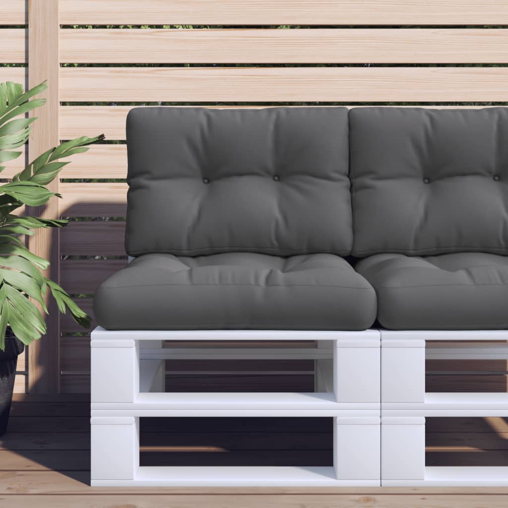 Cuscino per Pallet Antracite 50x40x12 cm in Tessuto | homemem39