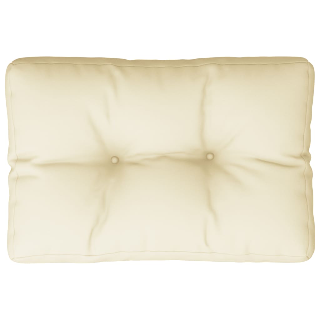 Cuscino per Pallet Crema 50x40x12 cm in Tessuto | homemem39