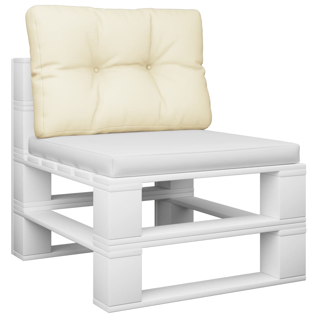 Cuscino per Pallet Crema 50x40x12 cm in Tessuto | homemem39