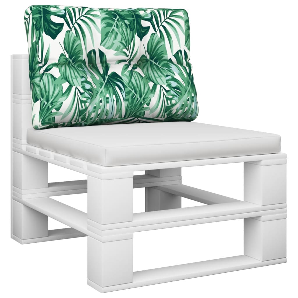 Cuscino per Pallet con Motivo a Foglie 50x40x12 cm in Tessuto | homemem39