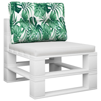 Cuscino per Pallet con Motivo a Foglie 50x40x12 cm in Tessuto | homemem39