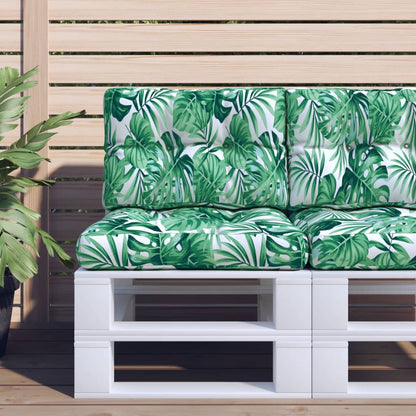 Cuscino per Pallet con Motivo a Foglie 50x40x12 cm in Tessuto | homemem39