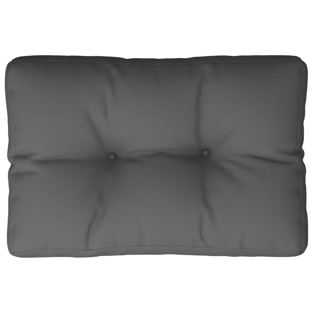 Cuscino per Pallet Antracite 60x40x12 cm in Tessuto | homemem39