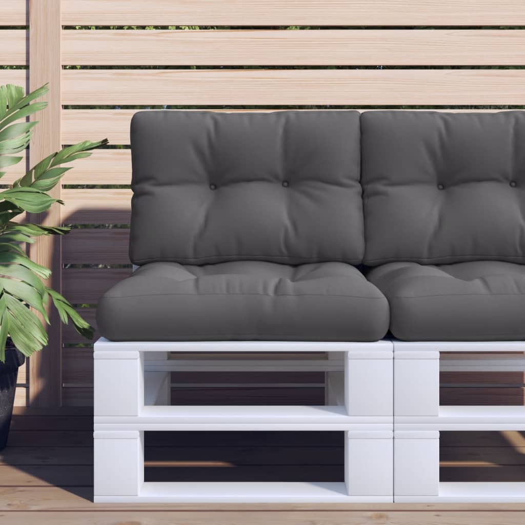Cuscino per Pallet Antracite 60x40x12 cm in Tessuto | homemem39