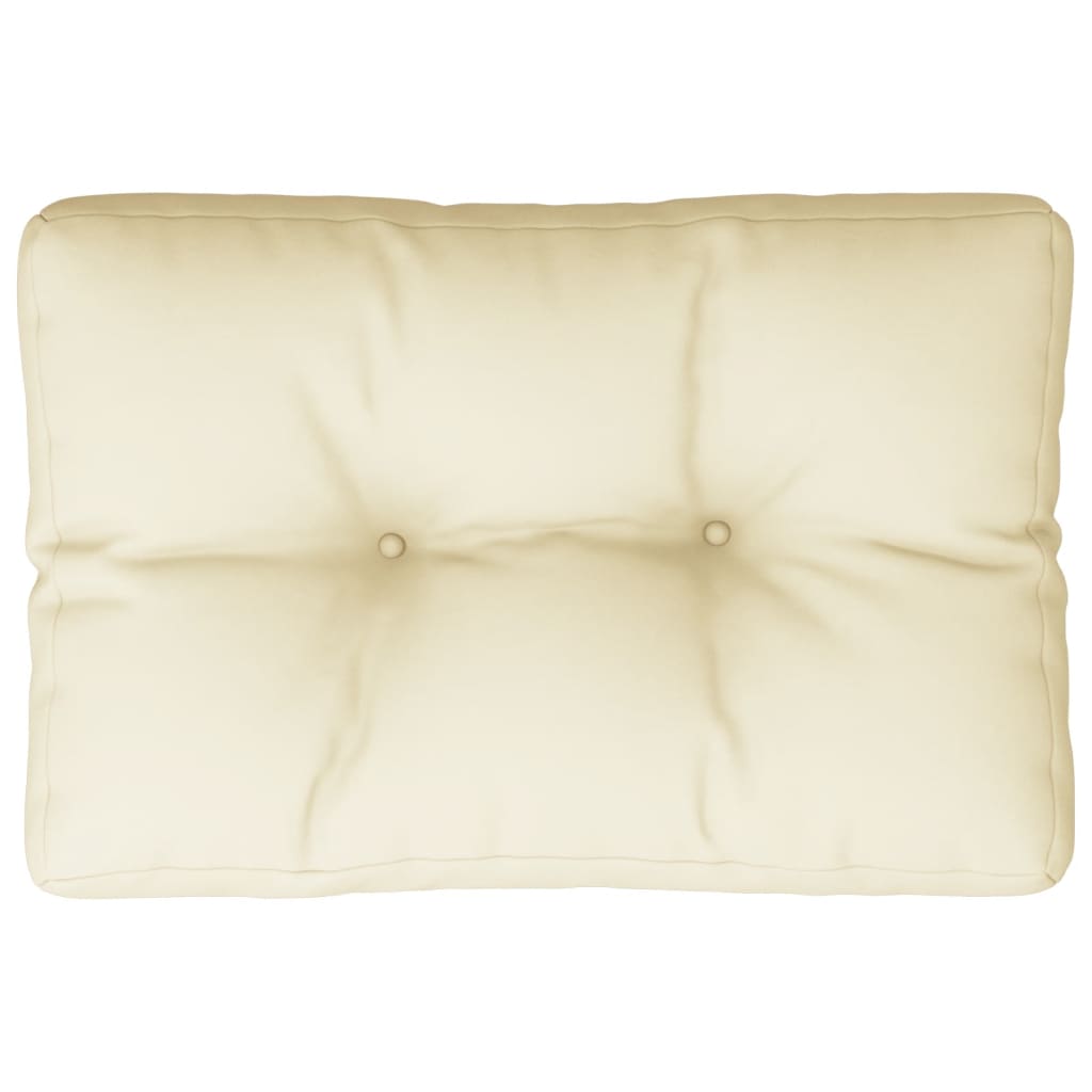 Cuscino per Pallet Crema 60x40x12 cm in Tessuto | homemem39