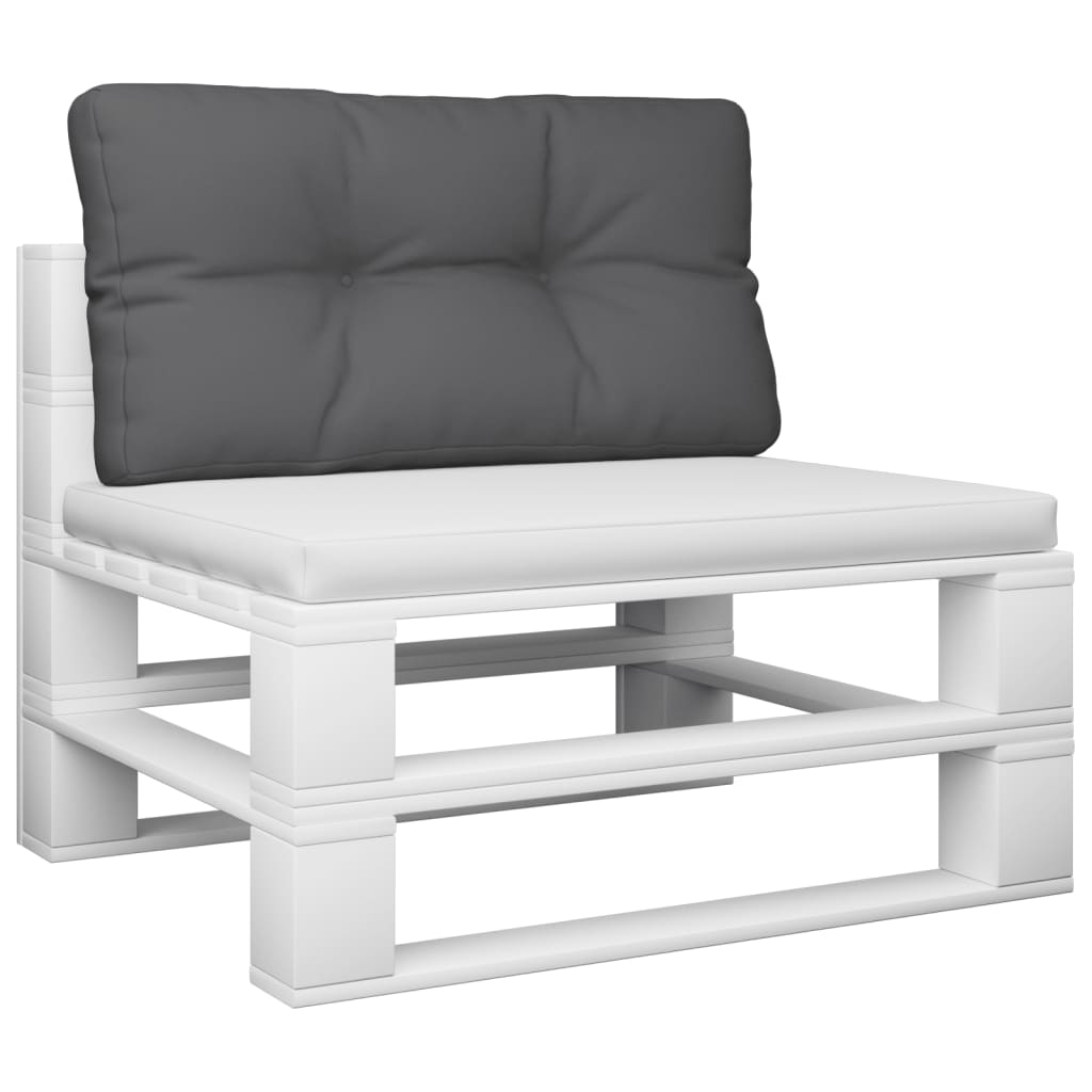 Cuscino per Pallet Antracite 70x40x12 cm in Tessuto | homemem39