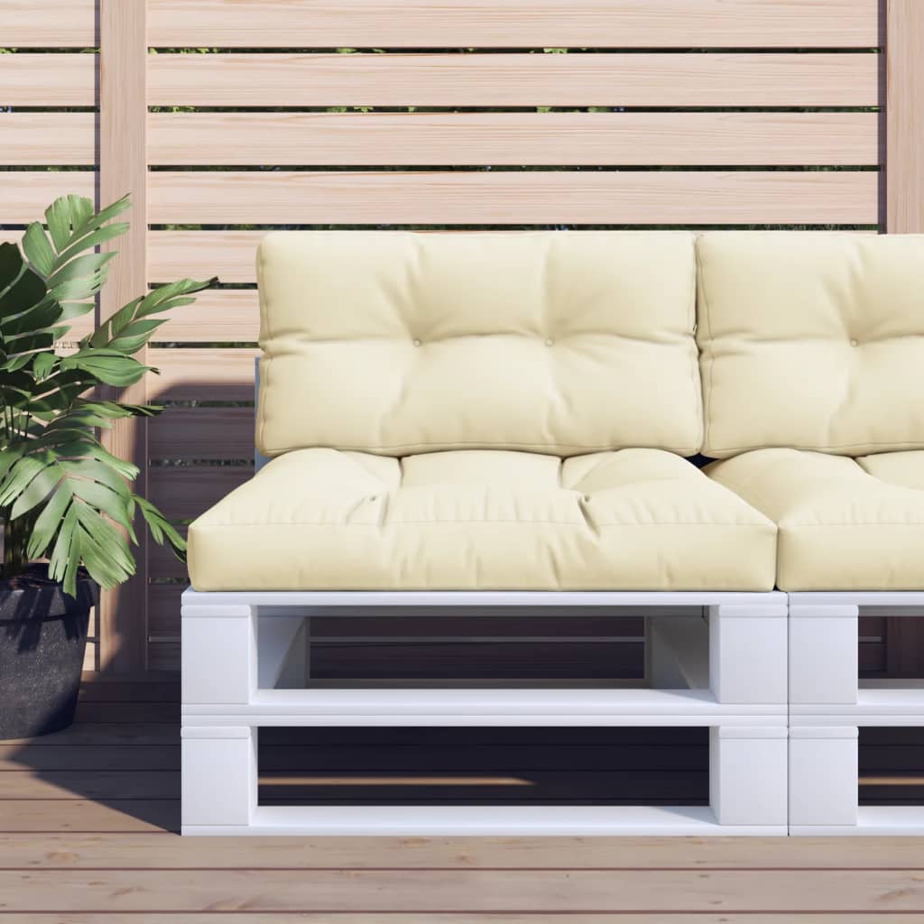 Cuscino per Pallet Crema 70x40x12 cm in Tessuto | homemem39