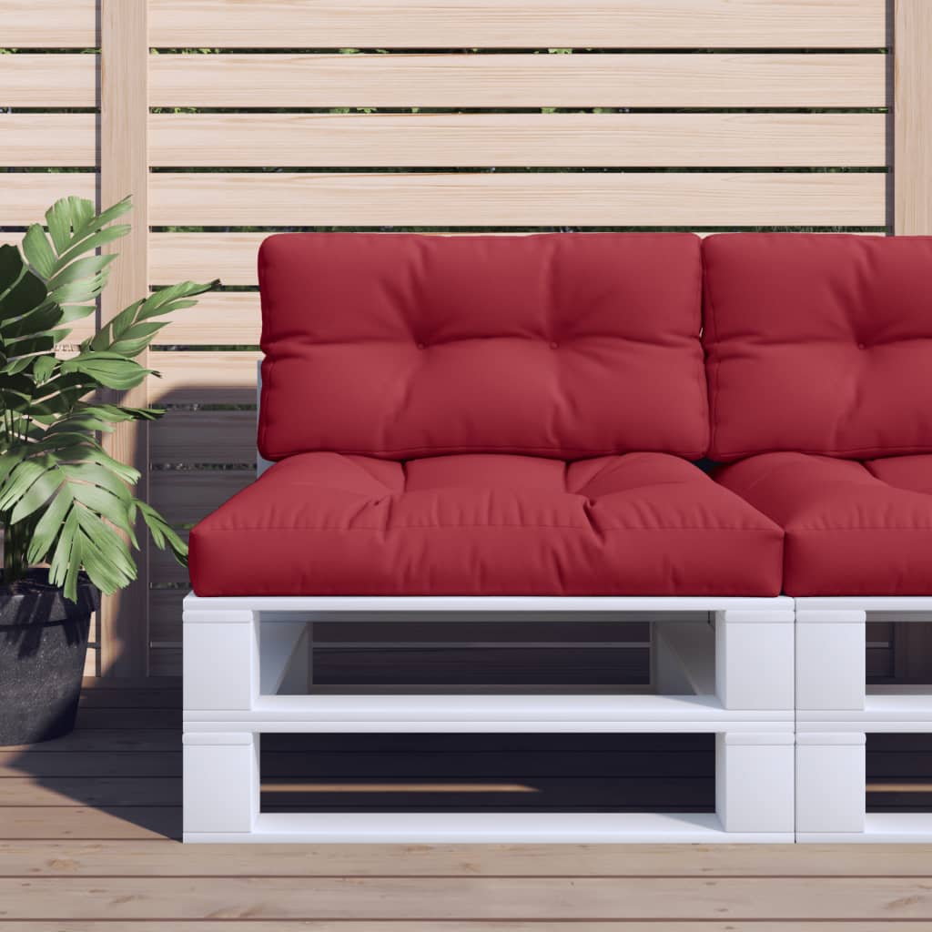 Cuscino per Pallet Rosso Vino 70x40x12 cm in Tessuto | homemem39