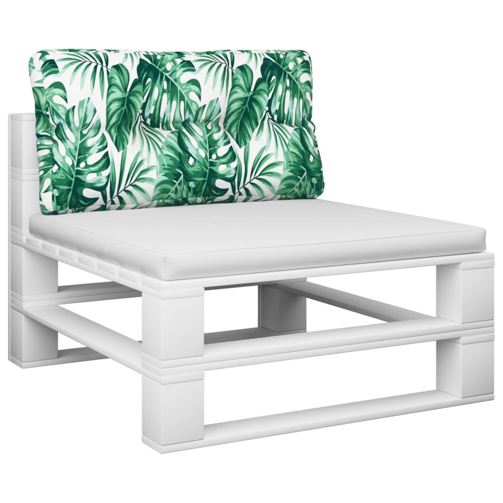 Cuscino per Pallet con Motivo a Foglie 70x40x12 cm in Tessuto | homemem39