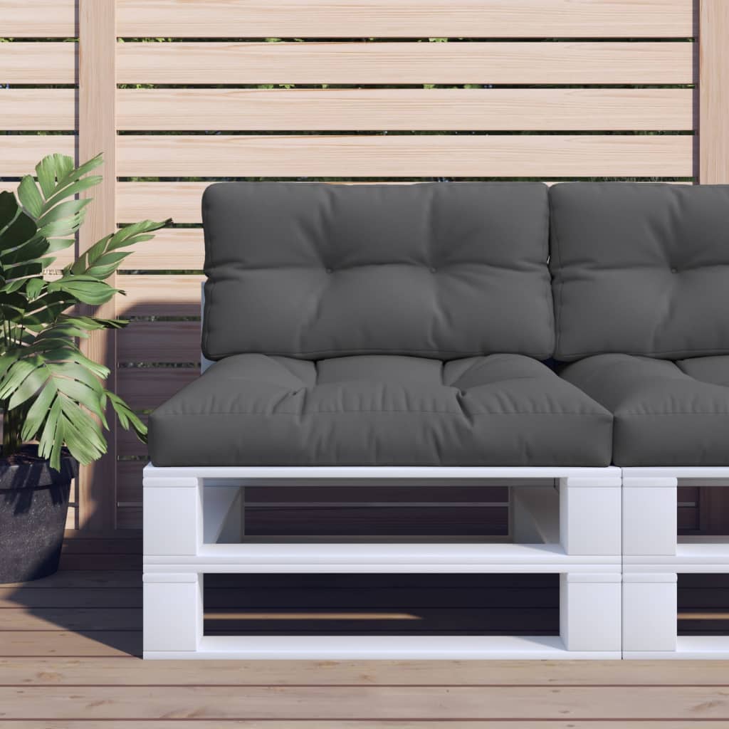 Cuscino per Pallet Antracite 80x40x12 cm in Tessuto | homemem39