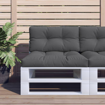 Cuscino per Pallet Antracite 80x40x12 cm in Tessuto | homemem39