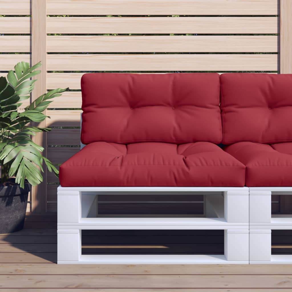 Cuscino per Pallet Rosso Vino 80x40x12 cm in Tessuto | homemem39