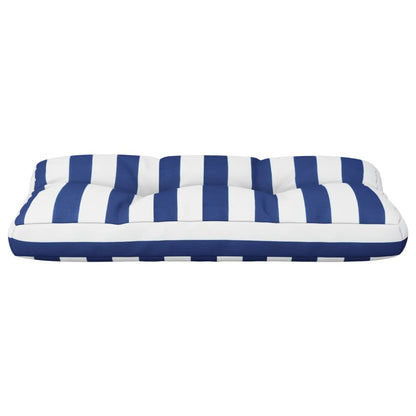 Cuscino per Pallet Strisce Bianche e Blu 80x40x12 cm in Tessuto | homemem39