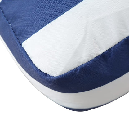 Cuscino per Pallet Strisce Bianche e Blu 80x40x12 cm in Tessuto | homemem39