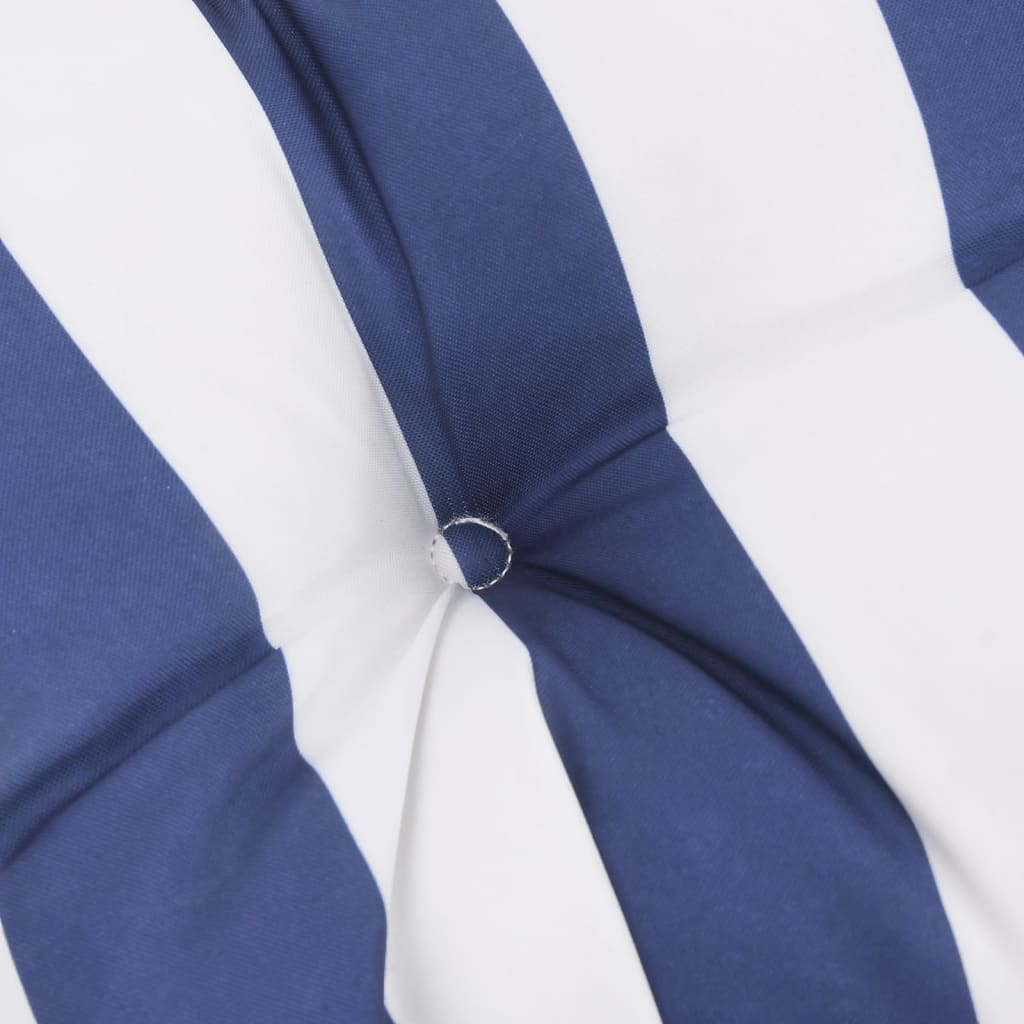 Cuscino per Pallet Strisce Bianche e Blu 80x40x12 cm in Tessuto | homemem39