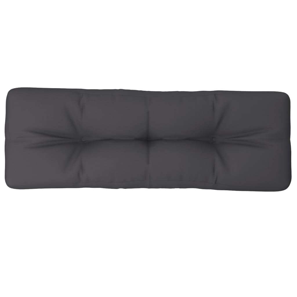 Cuscino per Pallet Antracite 120x40x12 cm in Tessuto | homemem39