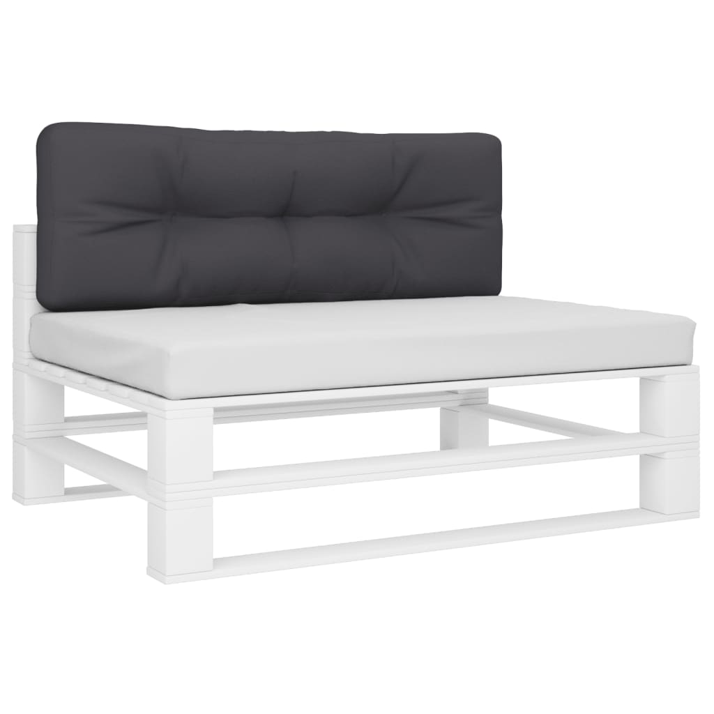 Cuscino per Pallet Antracite 120x40x12 cm in Tessuto | homemem39