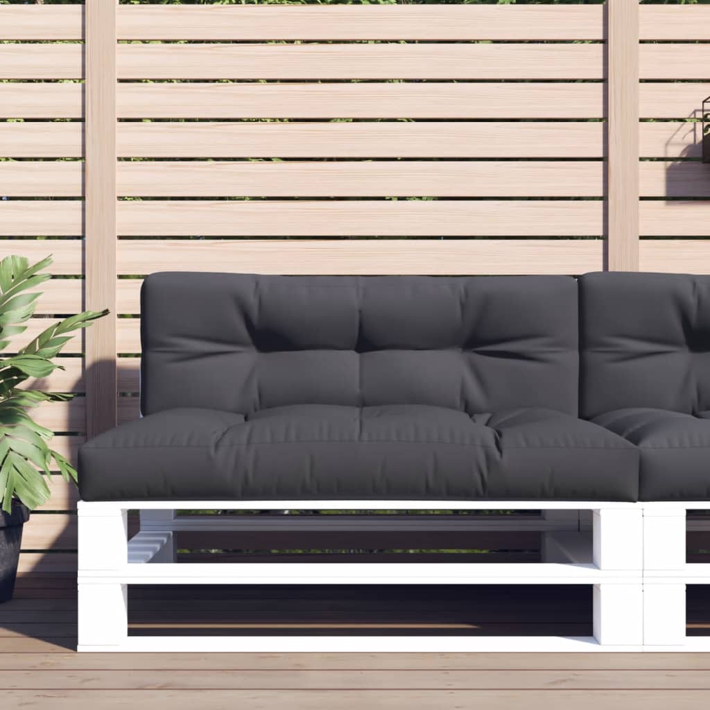 Cuscino per Pallet Antracite 120x40x12 cm in Tessuto | homemem39