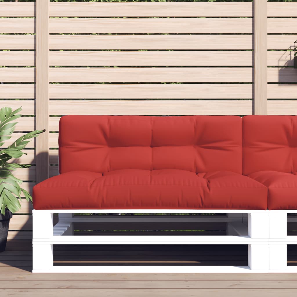 Cuscino per Pallet Rosso 120x40x12 cm in Tessuto | homemem39