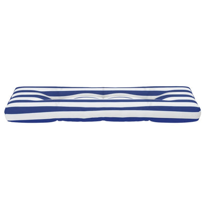 Cuscino per Pallet Strisce Bianche e Blu in Tessuto
