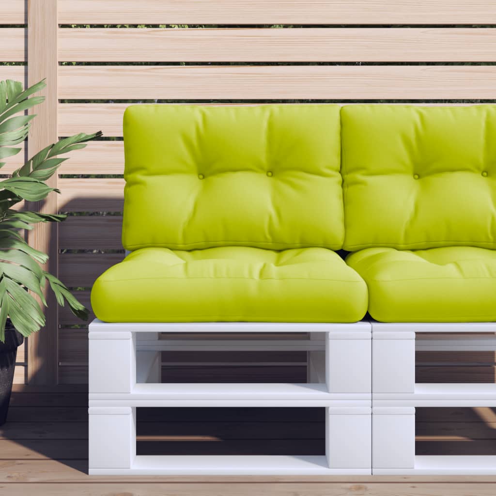 Cuscini per Divani in Pallet 2 pz Verde Intenso in Tessuto | homemem39
