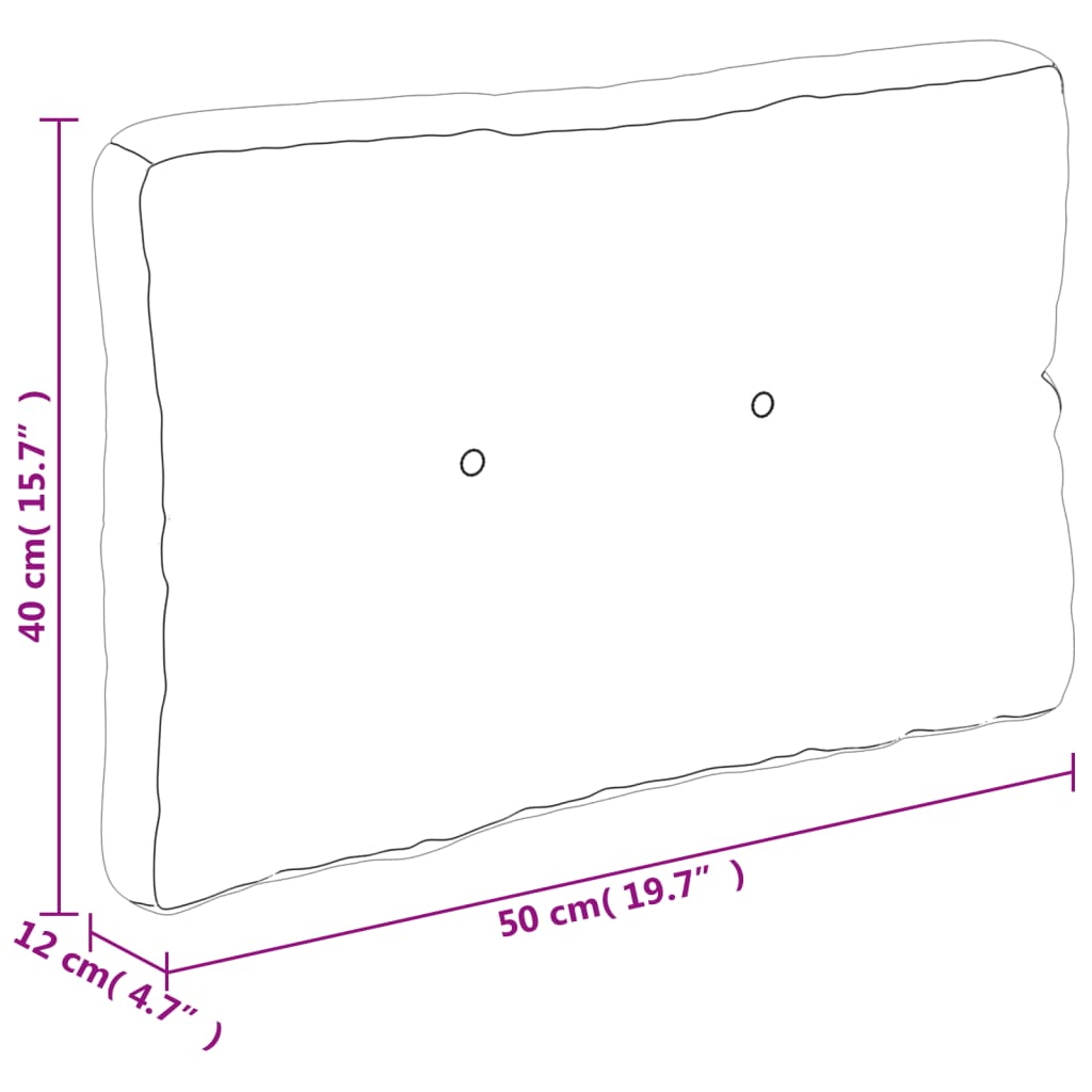 Cuscini per Pallet 2 pz Grigi a Quadri in Tessuto | homemem39