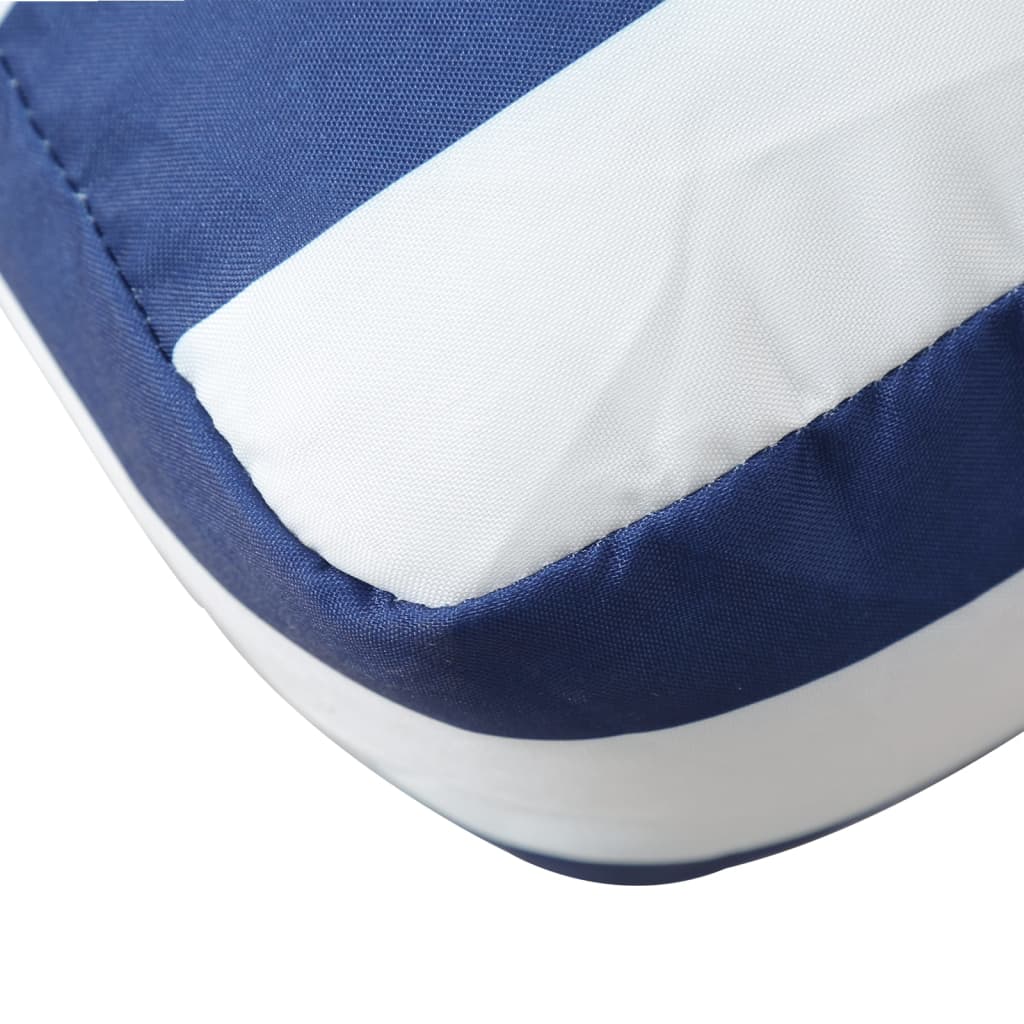 Cuscini per Pallet 2 pz Strisce Blu e Bianche in Tessuto | homemem39