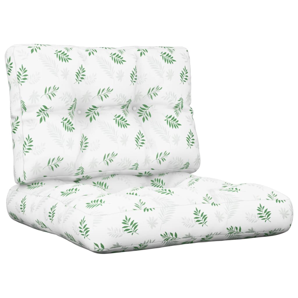 Cuscini per Pallet 2 pz Motivo a Foglie Tessuto | homemem39