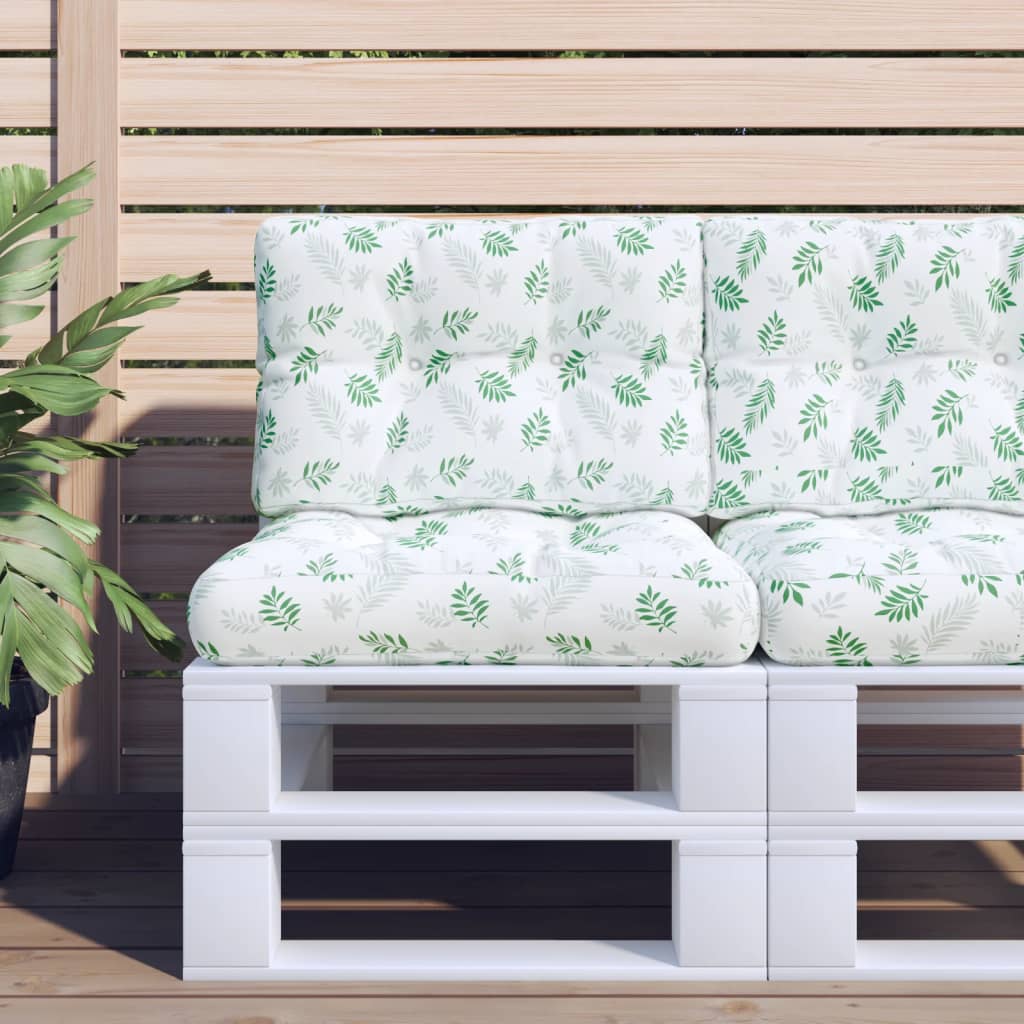 Cuscini per Pallet 2 pz Motivo a Foglie Tessuto | homemem39