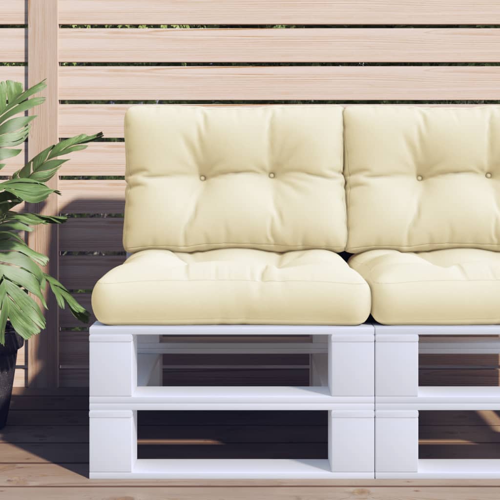Cuscini per Pallet 2 pz Crema in Tessuto | homemem39
