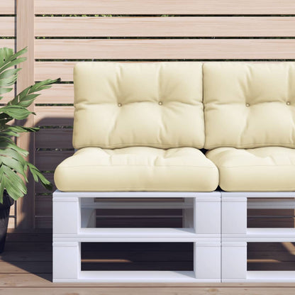 Cuscini per Pallet 2 pz Crema in Tessuto | homemem39
