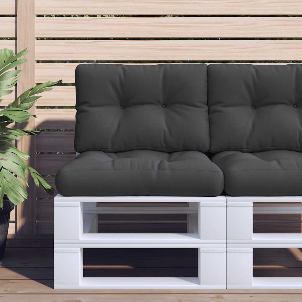 Cuscini per Pallet 2 pz Neri in Tessuto | homemem39