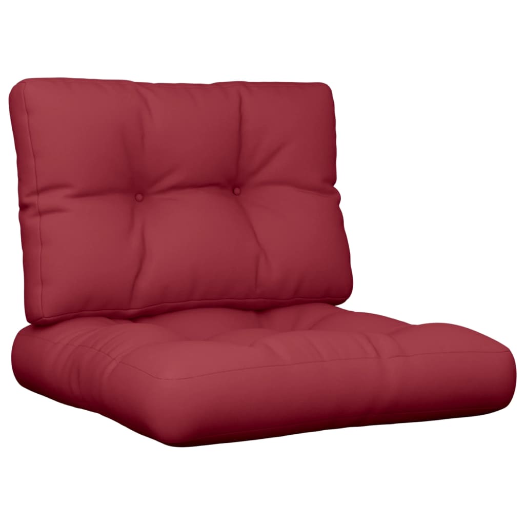 Cuscini per Pallet 2 pz Rosso Vino in Tessuto | homemem39