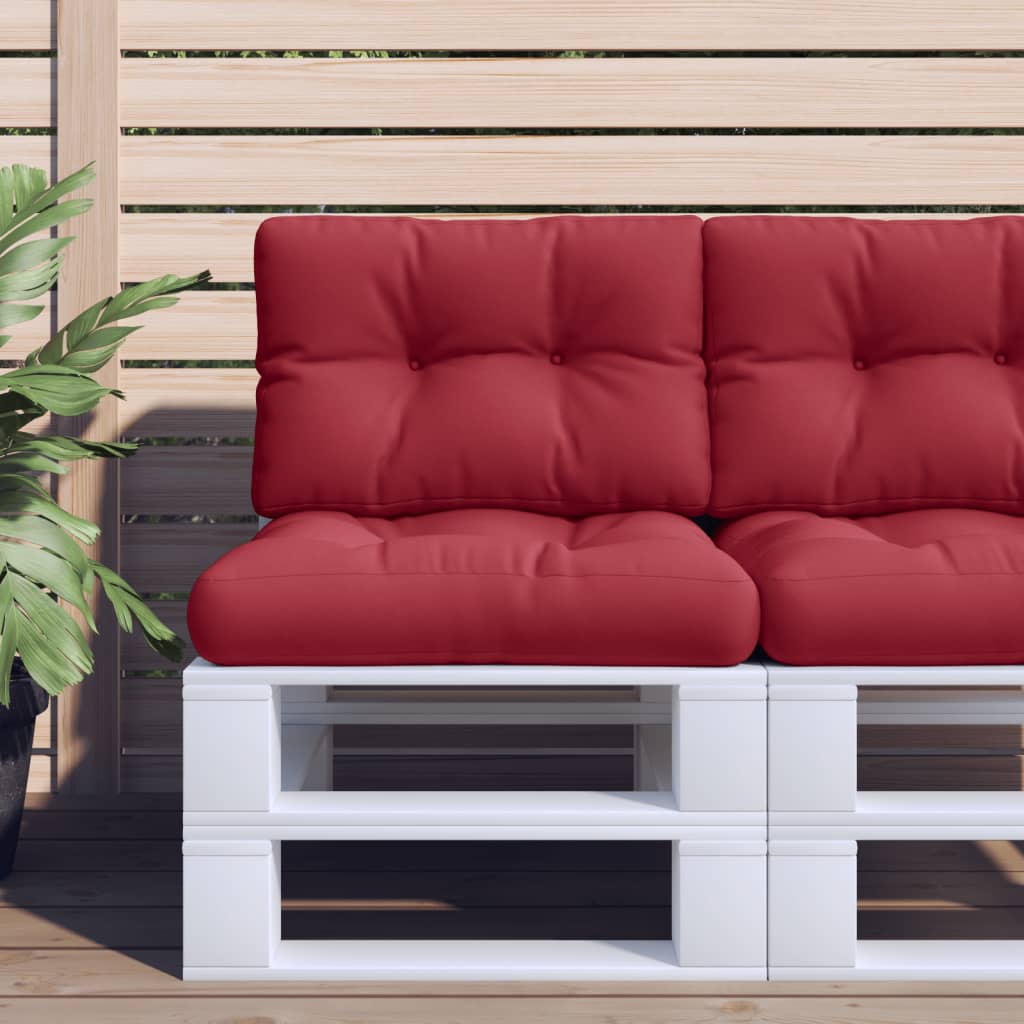 Cuscini per Pallet 2 pz Rosso Vino in Tessuto | homemem39