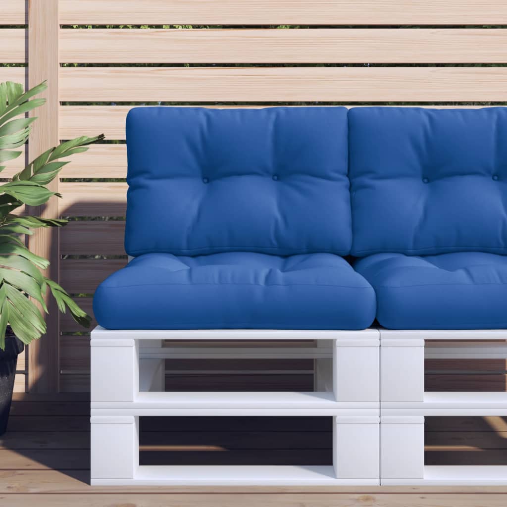Cuscini per Pallet 2 pz Blu Reale in Tessuto | homemem39