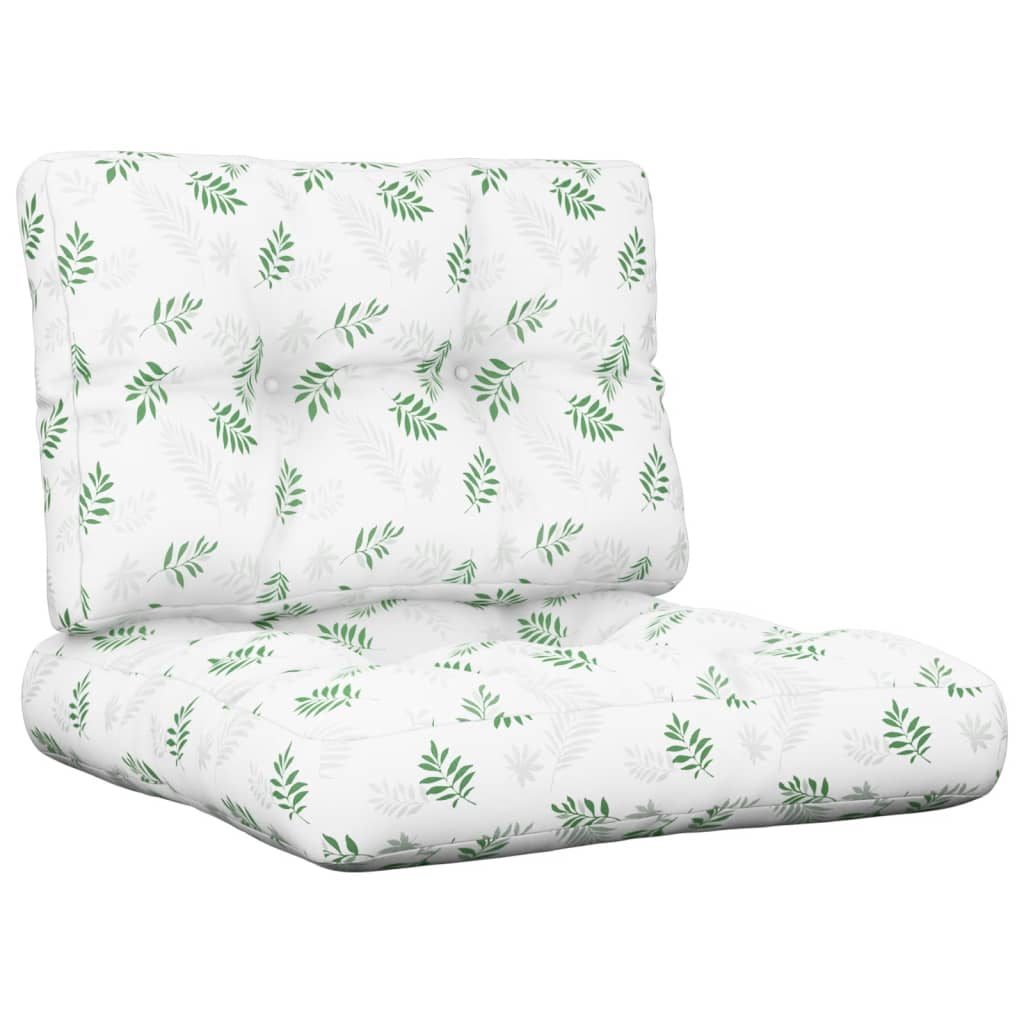 Cuscini per Pallet 2 pz Motivo a Foglie Tessuto | homemem39