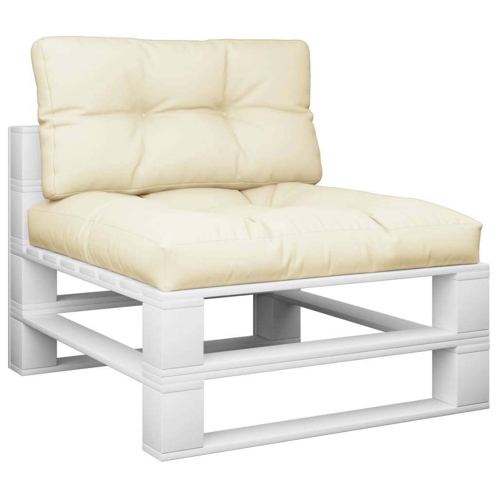 Cuscini per Pallet 2 pz Crema in Tessuto | homemem39