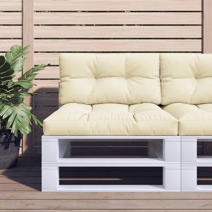 Cuscini per Pallet 2 pz Crema in Tessuto | homemem39