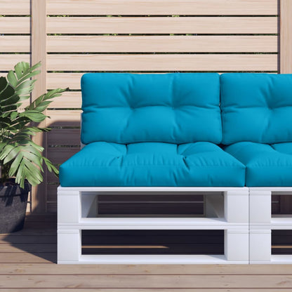 Cuscini per Pallet 2 pz Azzurro in Tessuto