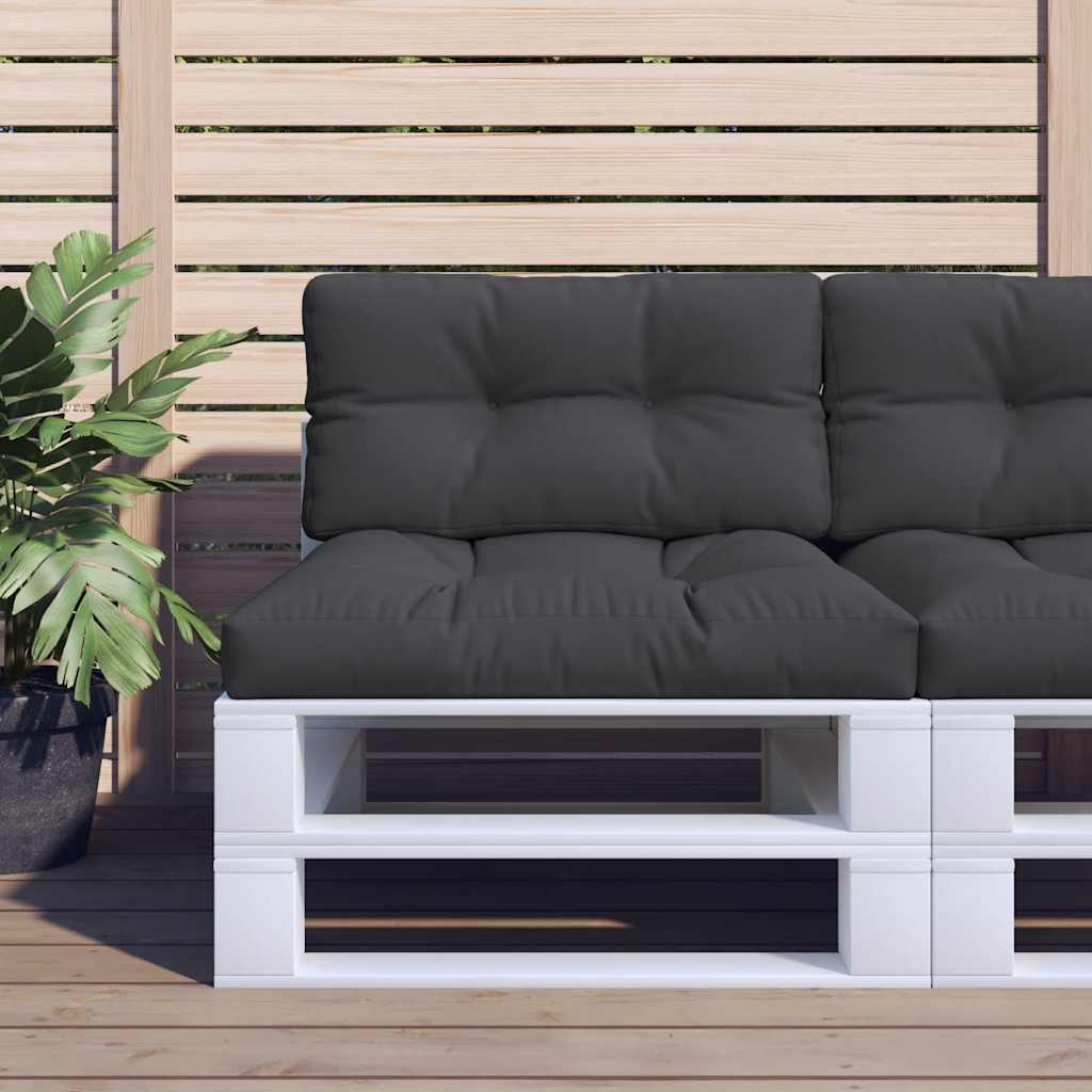 Cuscini per Pallet 2 pz Neri in Tessuto | homemem39