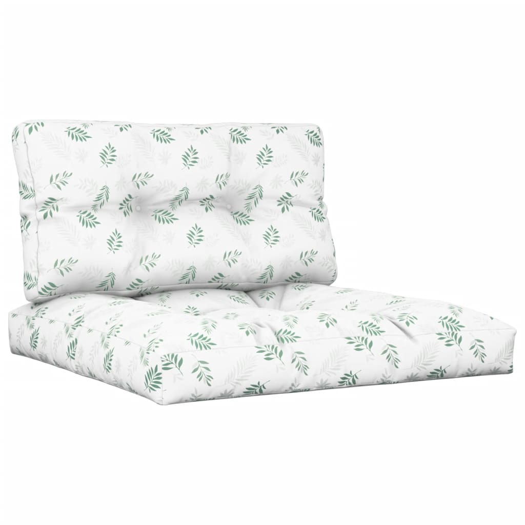 Cuscini per Pallet 2 pz Motivo a Foglie Tessuto | homemem39