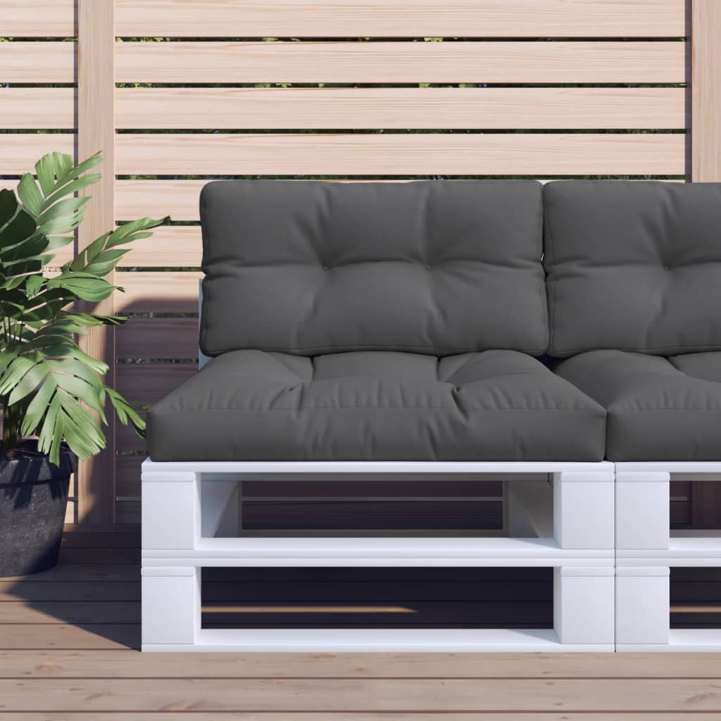 Cuscini per Pallet 2 pz Antracite in Tessuto | homemem39
