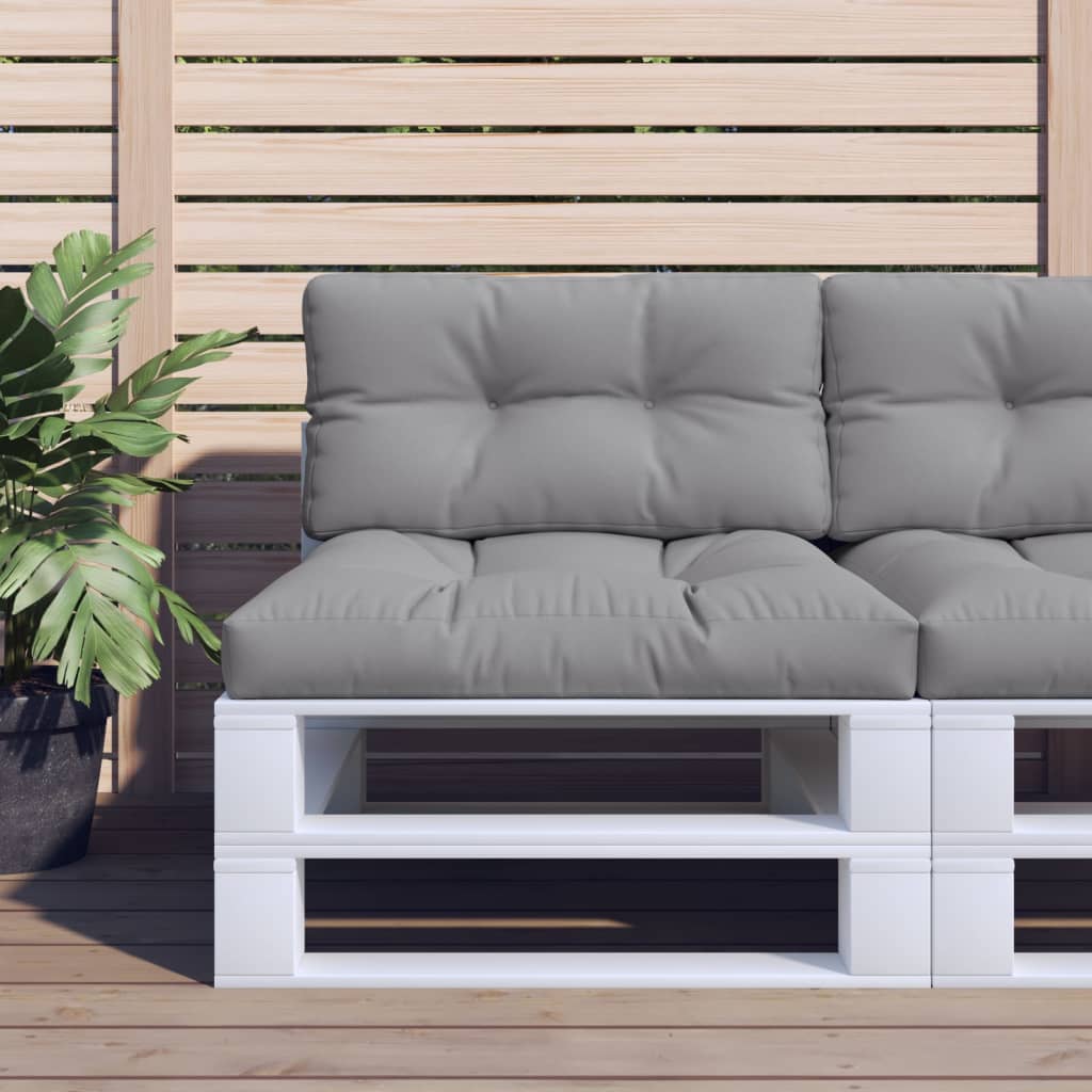 Cuscini per Pallet 2 pz Grigi in Tessuto | homemem39
