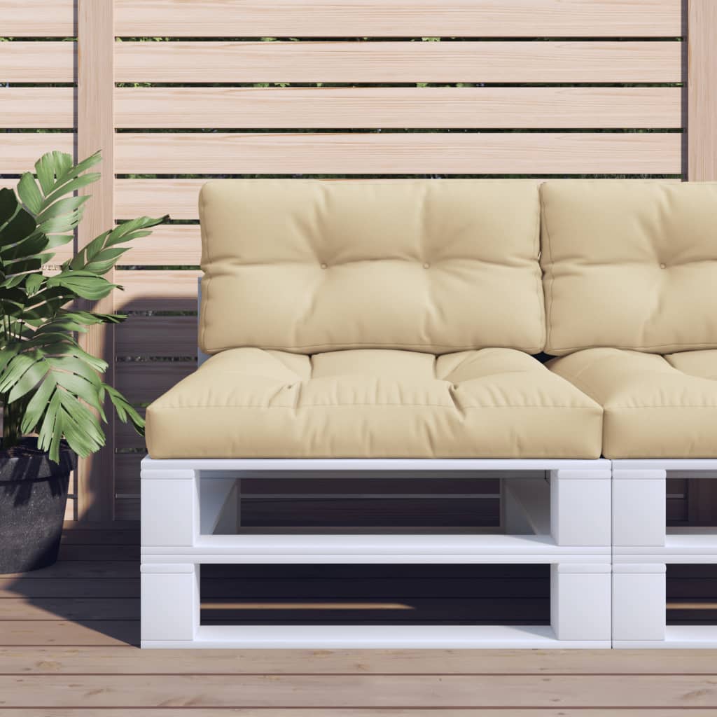 Cuscini per Pallet 2 pz Beige in Tessuto | homemem39