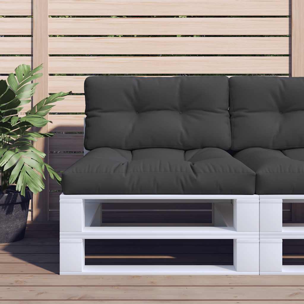 Cuscini per Pallet 2 pz Neri in Tessuto | homemem39