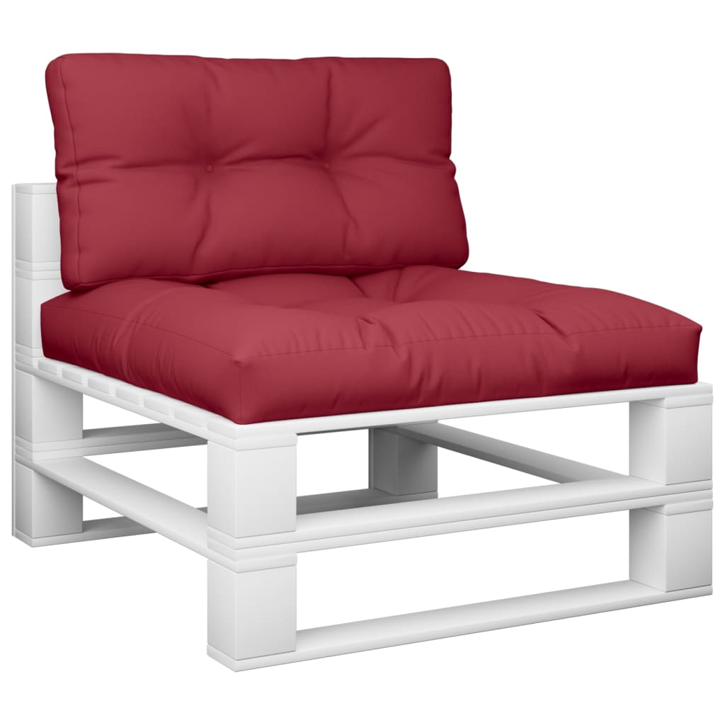 Cuscini per Pallet 2 pz Rosso Vino in Tessuto | homemem39