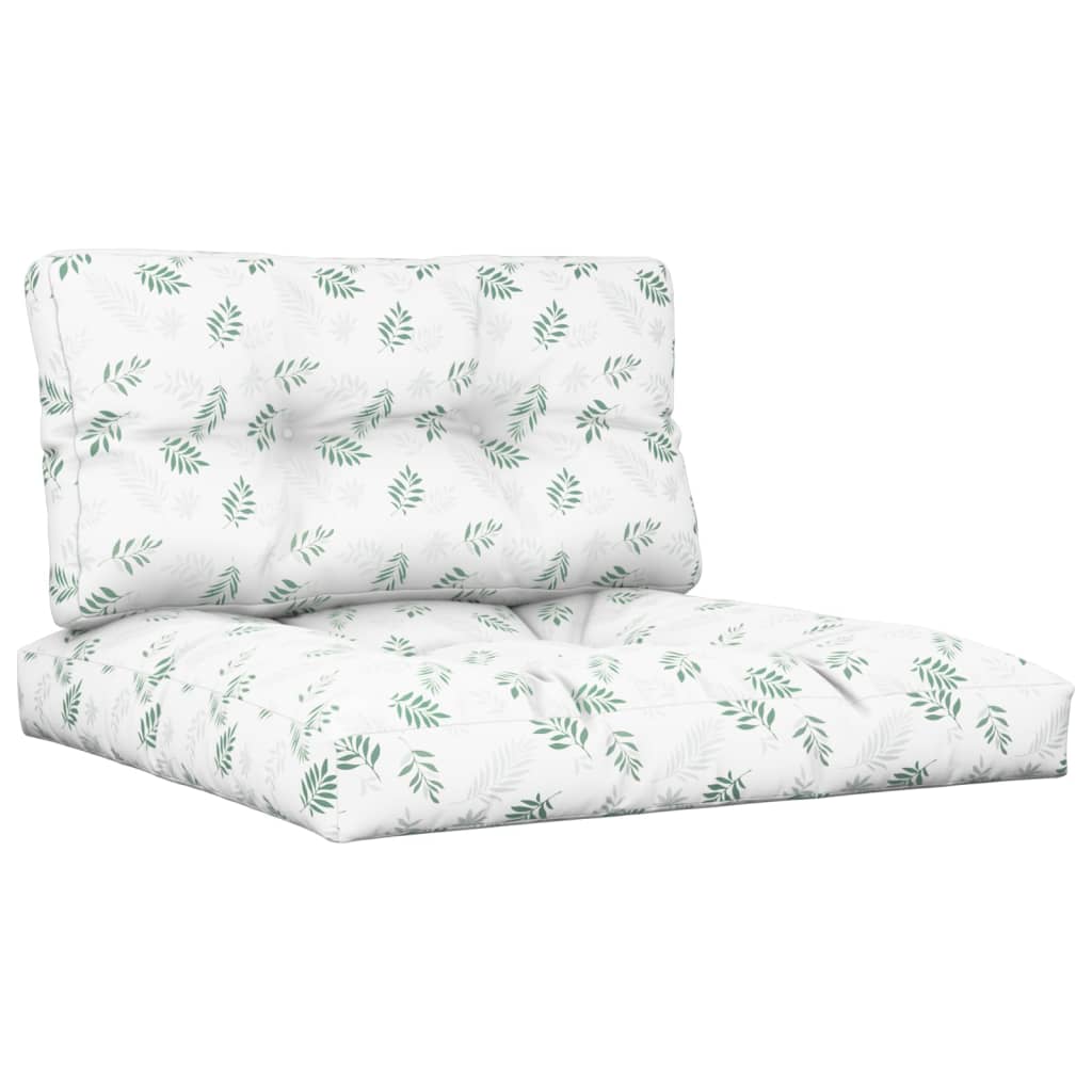 Cuscini per Pallet 2 pz Motivo a Foglie Tessuto | homemem39